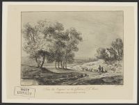 Landscape with Two People Herding Sheep