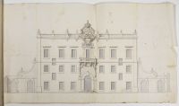 Carapecchia's project for Spinola Palace, St. Julian's, Second  View, front elevation
