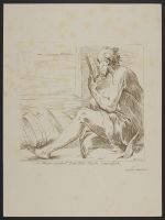 A philosopher seated on the floor