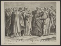Christ debating with the Pharisees over the emperor's tax