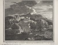 Landscape with a boat on a river