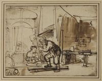 Holy Family in the carpenter's shop