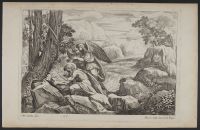 Landscape with angels and a male figure
