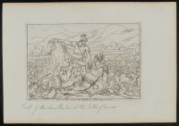 Paulus Aemilius dying in the battle of Cannae, refusing help from tribune Lentulus