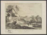 Figures with Dog by a River
