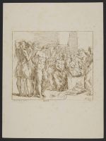 Classical scene with figures gathered in an interior