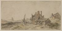 Village in a dune landscape