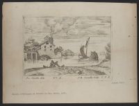Landscape with boats on a river