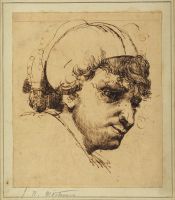 Head of man in cap