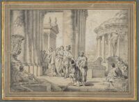Alexander visiting the Temple of Jupiter