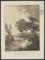 Two figures walking along a path