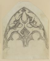 Design for stained glass window (recto)