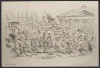 Mythological scene with satyrs