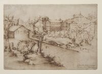 View of Rome with Villa Chigi, called la Farnesina (recto)