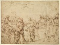 Christ before Pilate (or Saint Lawrence before the Emperor) (recto)