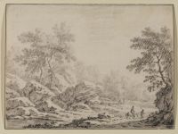 Rocky landscape with figures