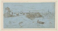 View of Rome with the Tiber (recto)