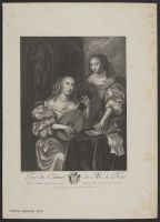 Two women, one playing the lute