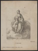 Virgin and Child on clouds