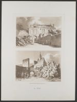 An Entrance to the Chateau at Hougoumont, & Ruins of Do. as seen from under the gateway