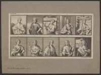 Plate 57: Examples of the elegance and harmony of backgrounds with portraits of figures