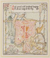 Two women with a shield