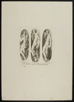 Three studies for Adam seated