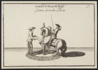 Bowing to the right on the volte (dressage circle) (Courbetten in einem Circtel Rechts / Courbettes sur les voltes à Droite)