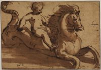Cupid on a marine horse