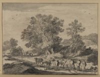 Landscape with cattle and figures