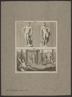 Plate 66: For painters - how to represent figures on pedestals, frontispieces, in niches or architecture