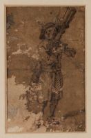 Man carrying a bundle of sticks