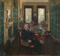Sir Robert Witt in his Library at 32 Portman Square