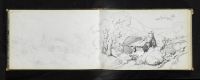 Cottage in a wooded valley (recto)