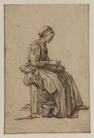 Woman seated with a bowl