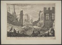 View of the ruins of the road behind the city hall
