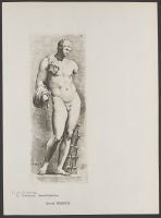 Oblique view of antique male nude Plate 12 from Signorum veterum icones, 100 plates plus  title-page, of etchings after classical sculpture, dedicated to  Johannes Wtenbogaard and Constantijn Huygens