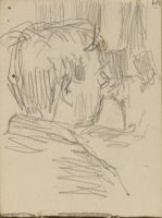 Page of a sketchbook - man watching from the audience
