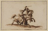 Combat between two horseman