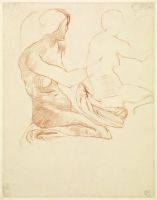 Study of a nude female figure (recto)