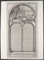 Plate 2: The Florentine Republic presenting the Ducal mantle, the crown, and the scepter to Alessandro, the first duke of Florence, the artist holding a scroll at right