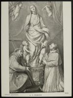 Saint Francis and Saint Carlo Borromeo adoring the statue of the  Virgin Mary