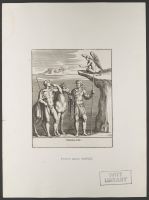 Plate 19 of ‘Le pitture antiche del sepolcro de Nasonii nella via Flaminia’: Edipo risponde alla Sfinge