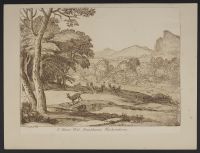 Landscape with a lake in the middle distance