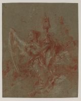 Angel holding a monstrance - study for 'Saint Paschal's Vision of the Eucharist'