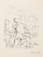 The Frogs - Dionysus and Xanthias encounter the Empuse (Dionysos  und Xanthias begegnen der Empuse. Erscheinung des Chors der  Eingeweihten)