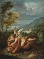 Cupid overcoming Pan, (after Annibale Carracci, 1560–1609)