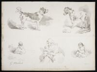 Studies of figures and animals