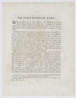 Sir John Hotham, Bart.