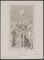 Saint Elizabeth taking leave of her Lord, as he departs on  Crusade  From the fresco series depicting the life of Saint Elizabeth of  Hungary at the Wartburg